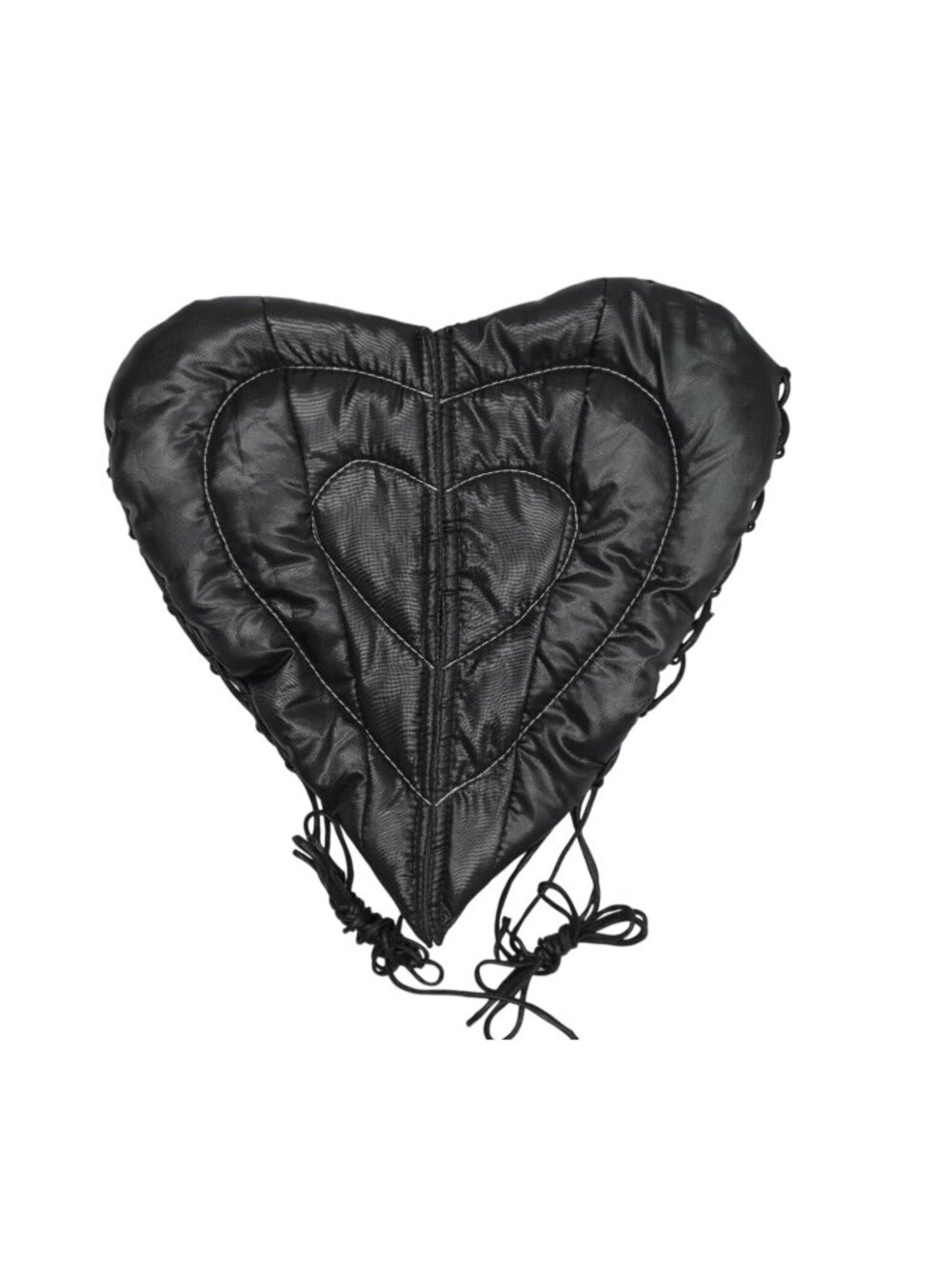 Amor Mia Quilted Heart Corset in Black